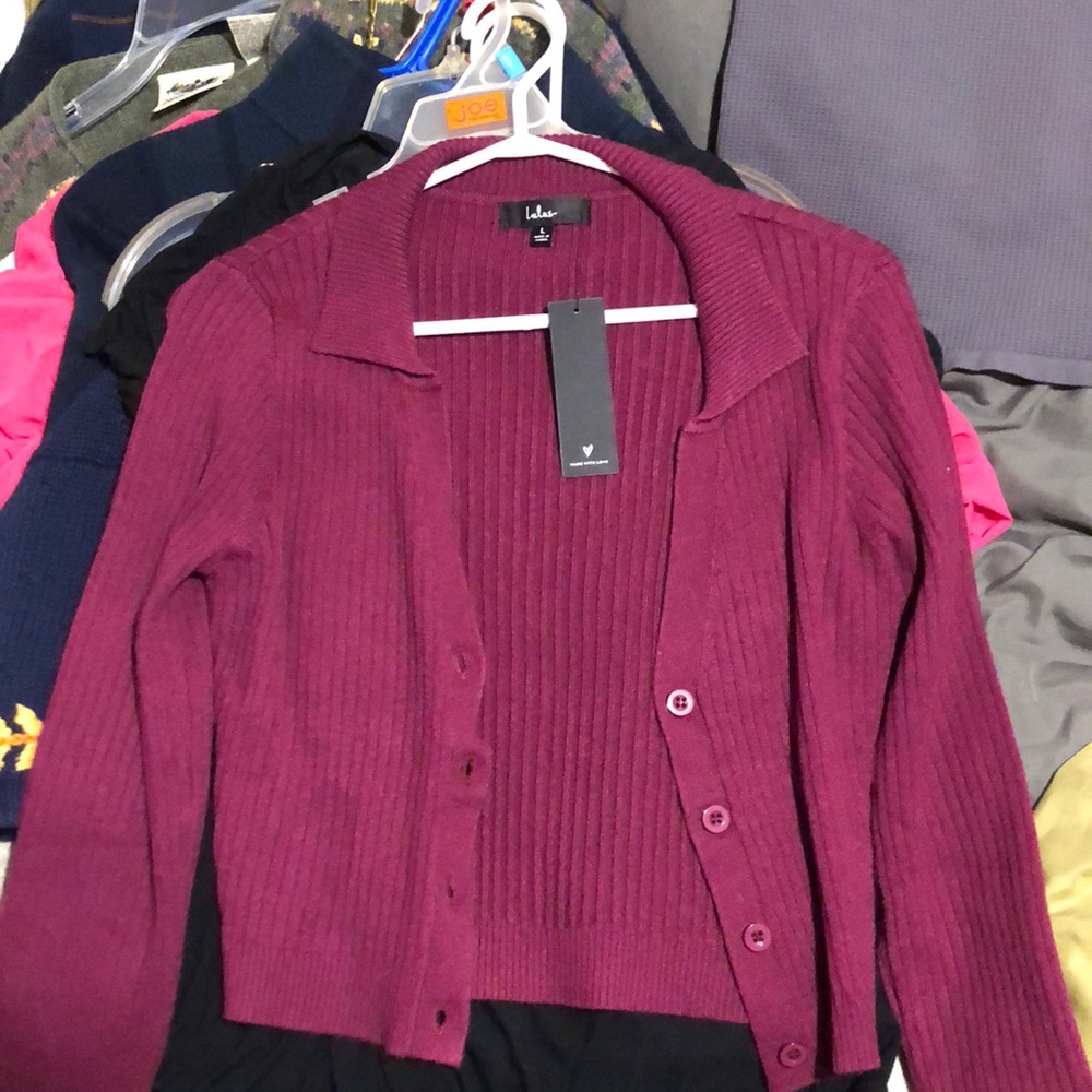 Lulus, collared, button down crop top